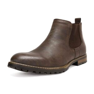 bruno marc men’s chelsea boots casual slip-on classic dress ankle boot,dark brown,size 12 us philly-2