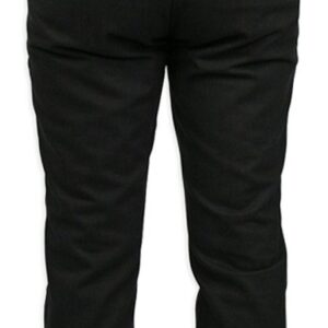 Historical Emporium Men's High Waist 100% Brushed Cotton Trousers 36 Black