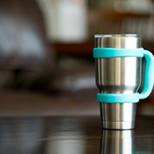 STRATA CUPS 30oz Tumbler Handle (Teal) Available For 30oz YETI Tumbler, OZARK TRAIL Tumbler, Rambler Tumbler - BPA FREE