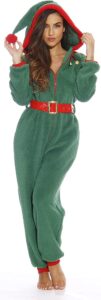 6414- medium elf just love adult onesie / onesies / pajamas/ green