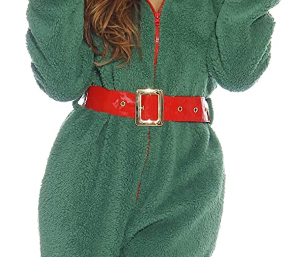 6414- Medium Elf Just Love Adult Onesie / Onesies / Pajamas/ Green