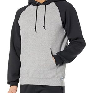 Russell Athletic Men's Dri Power Pullover Fleece Hoodie, Oxford/Black, Large