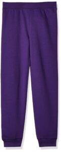 hanes girls comfortsoft ecosmart jogger sweatpants, purple thora, x-small us