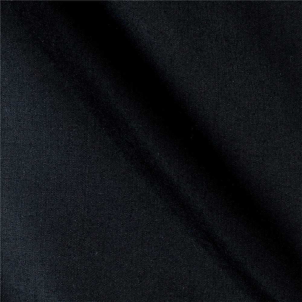 60" Poly Cotton Broadcloth Black, Fabric by the Yard