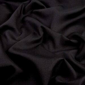 60" Poly Cotton Broadcloth Black, Fabric by the Yard