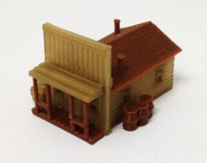 outland models train railway layout building old west house/shop n scale 1:160