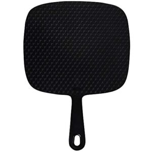 ForPro Professional Collection Extra Large Hand Mirror with Handle, 9" W x 12" L, Multi-Purpose Handheld Mirror with Distortion-Free Reflection, Black