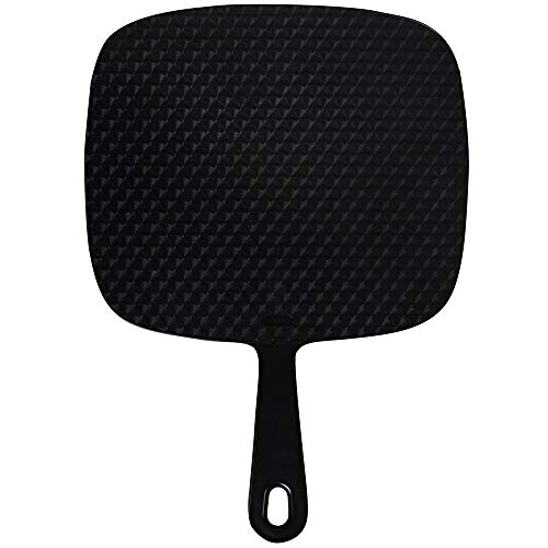 ForPro Professional Collection Extra Large Hand Mirror with Handle, 9" W x 12" L, Multi-Purpose Handheld Mirror with Distortion-Free Reflection, Black