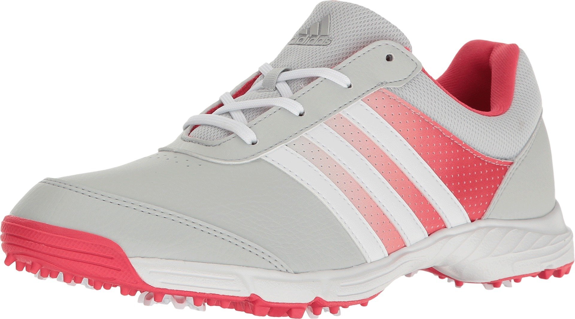 adidas Women's Tech Response Golf Shoe, Clear/Grey/Coral Pink, 8.5 M US