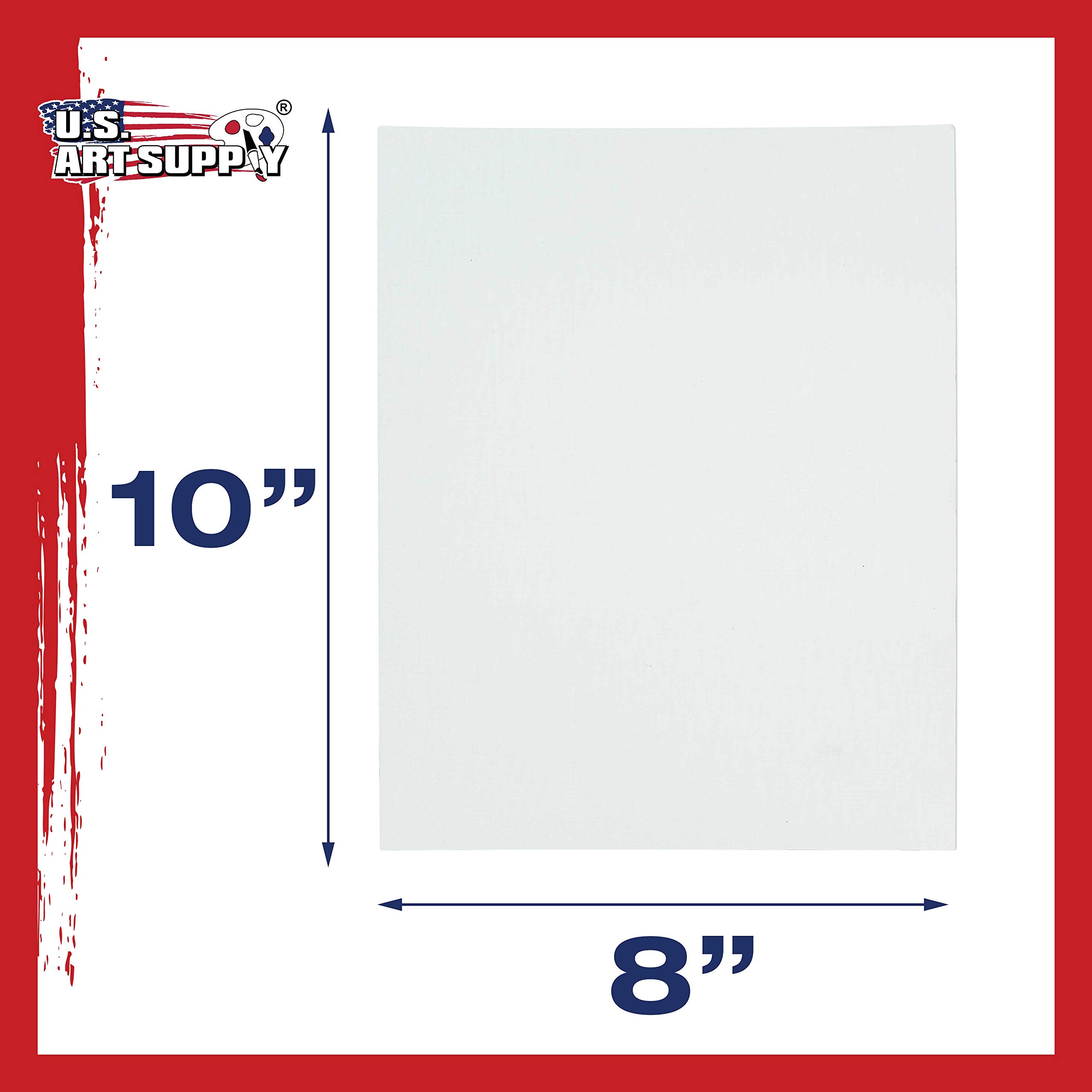 US Art Supply 8 X 10 inch Professional Artist Quality Acid Free Canvas Panel Boards for Painting Value Pack of 48 (1 Full Case of 48 Single Canvas Board Panels)