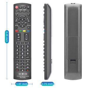 Gvirtue Universal Remote Control Compatible Replacement for Panasonic TV/ VIERA Link/ HDTV/ 3D/ LCD/ LED, N2QAYB000485 N2QAYB000100 N2QAYB000221 N2QAYB00048