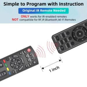 Gvirtue Universal Remote Control Compatible Replacement for Panasonic TV/ VIERA Link/ HDTV/ 3D/ LCD/ LED, N2QAYB000485 N2QAYB000100 N2QAYB000221 N2QAYB00048