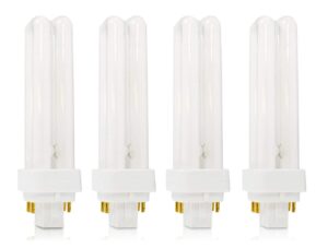 circle (4 pack) cfl bulbs direct generic replacement for panasonic fds18e35/4 18w 3500k double tube, 4 pin g24q-2 base, compact fluorescent light bulbs