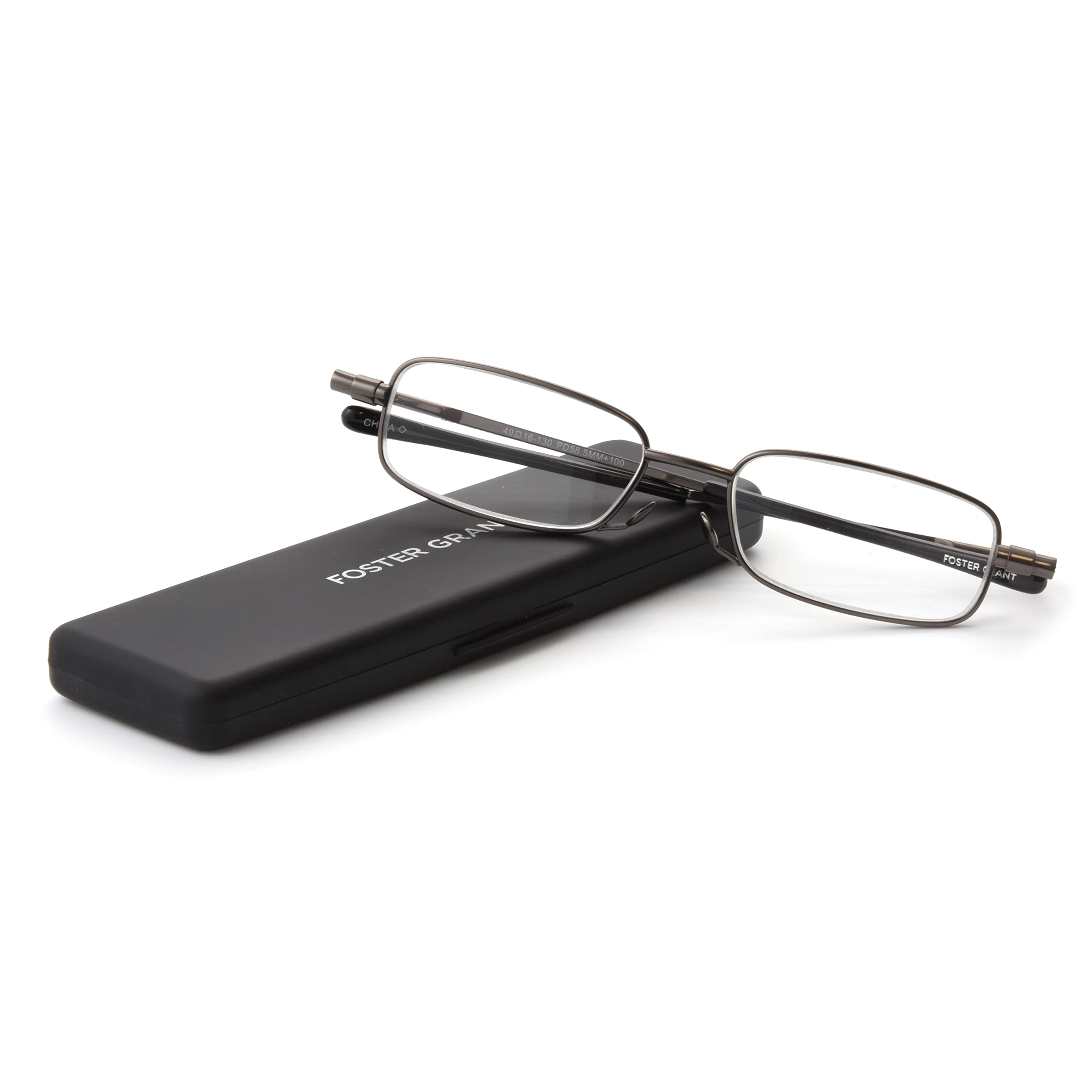 Foster Grant Gavin Fold-Flat Micro Reading Glasses, Unisex