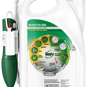 Roundup For Lawns1 Ready to Use - All-in-One Weed Killer for Lawns, Kills Weeds - Not the Lawn, One Solution for Crabgrass, Dandelions, Clover and Nutsedge, For Use on Northern Grasses, 1.33 gal.