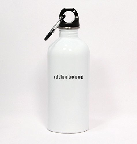 Los Drinkware Hermanos got official douchebag? - White Water Bottle with Carabiner 20oz