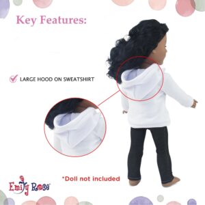 Emily Rose 18 Inch Doll Hooded Thick Sweatshirt and Jeans Casual Outdoor Clothing Outfit | Gift Boxed! | Compatible with 18-inch American Girl Dolls