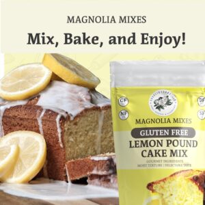 Magnolia Mixes - Lemon Pound Cake Mix - Easy 3-Step Baking with Ingredients: Potato Starch, Rice Flour, Tapioca Flour, and More! - 14oz Each (2-Pack)