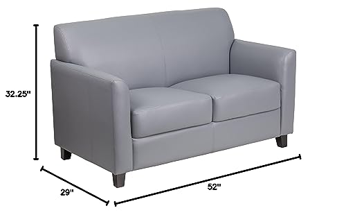 Flash Furniture HERCULES Diplomat Series Gray LeatherSoft Loveseat