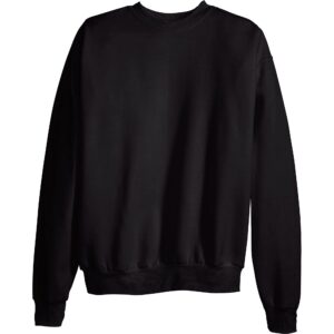 Hanes Men's EcoSmart Sweatshirt, Black, Medium