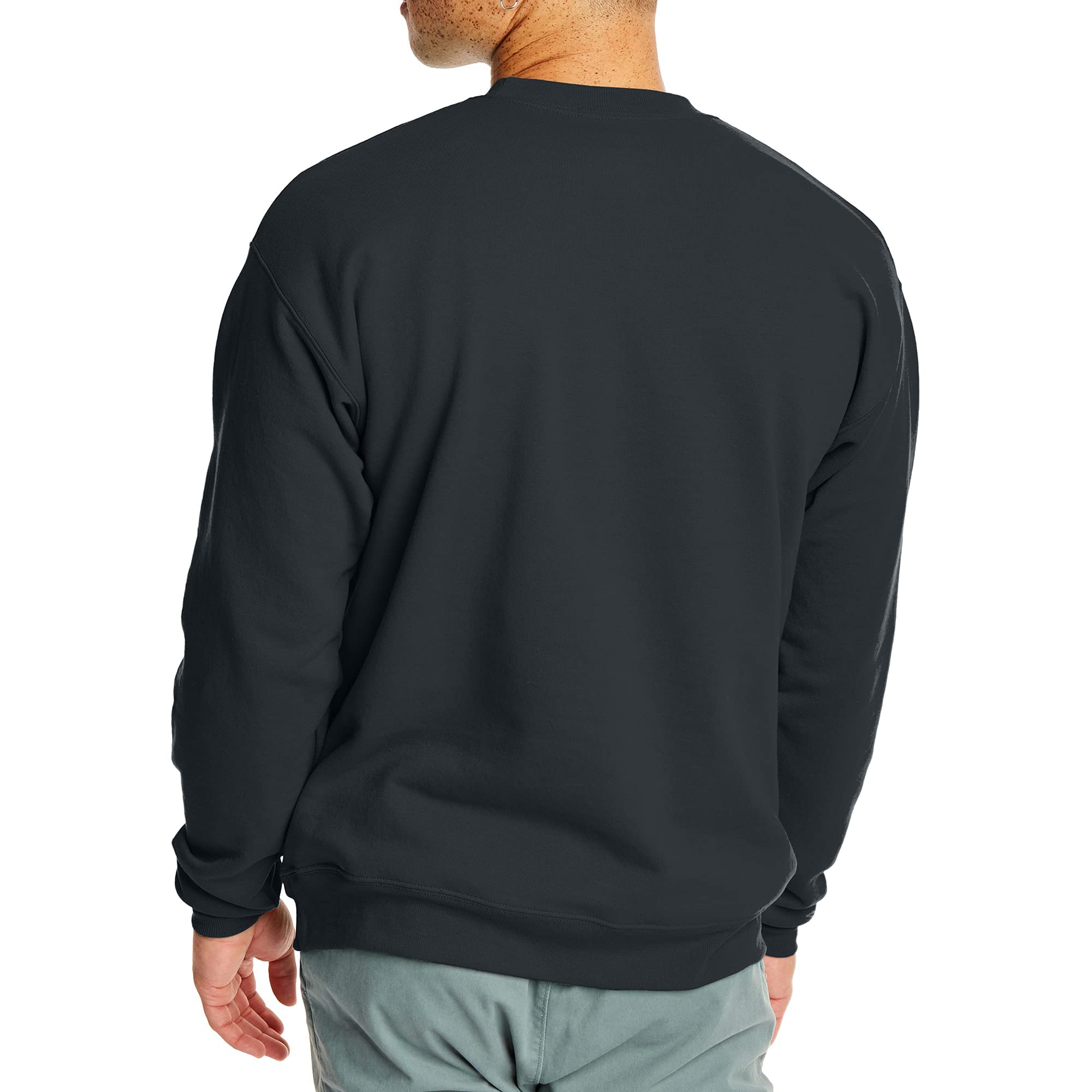 Hanes Men's EcoSmart Sweatshirt, Black, Medium