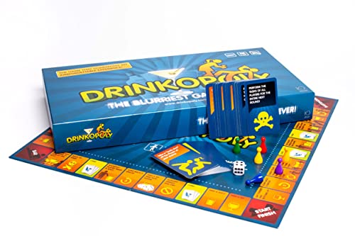 Drinkopoly Party-Game | Fun Drinking-Game for-Game Night | Hilarious Social and Interactive-Board-Game for Adults | Ages 21+ | 1-6 Players | Average Playtime 60 Minutes