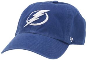 '47 nhl tampa bay lightning clean up adjustable hat, one size, royal