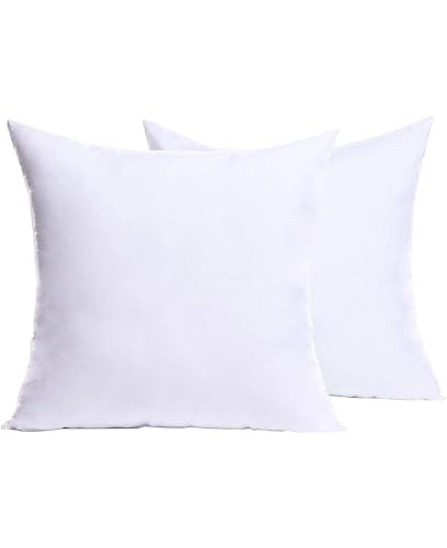 Cozy Bed Euro Throw Pillows Insert (Pack of 2, White) 26 x 26 Inches (Suitable for 25-27 pillowcase.), Bed Pillows for Sleeping European Size, Bed and Couch Pillows, Decorative Pillows