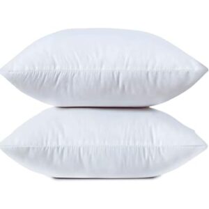 Cozy Bed Euro Throw Pillows Insert (Pack of 2, White) 26 x 26 Inches (Suitable for 25-27 pillowcase.), Bed Pillows for Sleeping European Size, Bed and Couch Pillows, Decorative Pillows