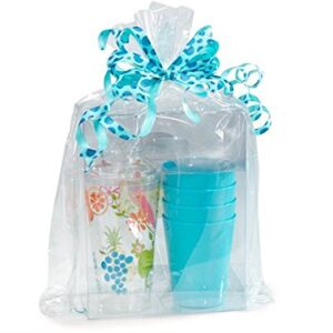 Cellophane Bags For Baskets Cellophane Gift Bags For Wine Bottles, Small Baskets, Mugs And Gifts Clear Cellophane Bags Basket Bags Cello Gift Bags Gusset Style Bag 12 in. X 4 in X 20 in. 10 Pack