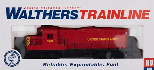 Walthers Trainline HO Scale Model EMD GP9M Standard DC United States Army #4628