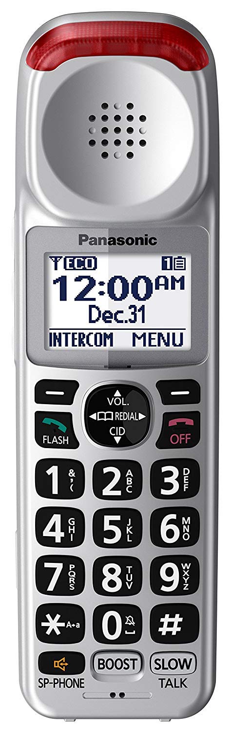 Panasonic New DECT 6.0 Cordless Phone Handset Accessory Talking Caller ID Compatible with KX-TGM450S Series Cordless Phone Systems - KX-TGMA45S (Silver)