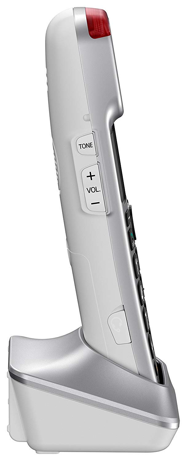 Panasonic New DECT 6.0 Cordless Phone Handset Accessory Talking Caller ID Compatible with KX-TGM450S Series Cordless Phone Systems - KX-TGMA45S (Silver)