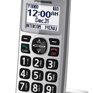 Panasonic New DECT 6.0 Cordless Phone Handset Accessory Talking Caller ID Compatible with KX-TGM450S Series Cordless Phone Systems - KX-TGMA45S (Silver)