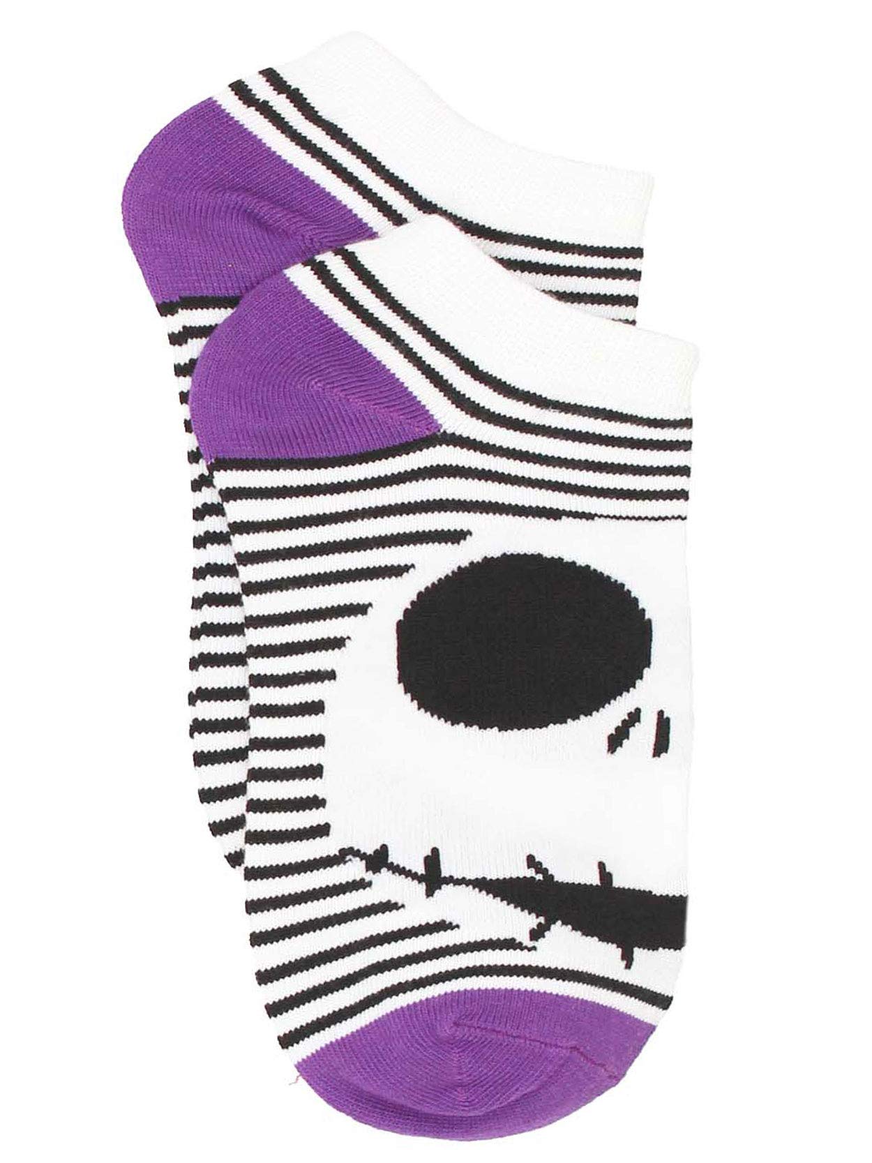 Disney The Nightmare Before Christmas Womens Socks, 6 pack, Jack Sally Purple, Large (9-11)