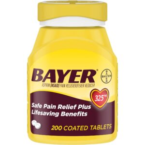 bayer 325 mg coated tablets (200 count)