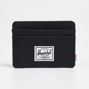 Herschel mens Charlie Rfid Card Case Wallet, black, One Size US