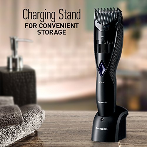 Panasonic Wet and Dry Cordless Electric Beard and Hair Trimmer for Men, Black, 6.6 Ounce