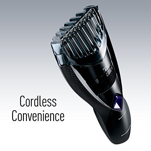 Panasonic Wet and Dry Cordless Electric Beard and Hair Trimmer for Men, Black, 6.6 Ounce