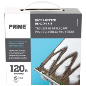 Prime Wire & Cable RHC600W120 Roof & Gutter De-Icing Kit Roof Heating Cable