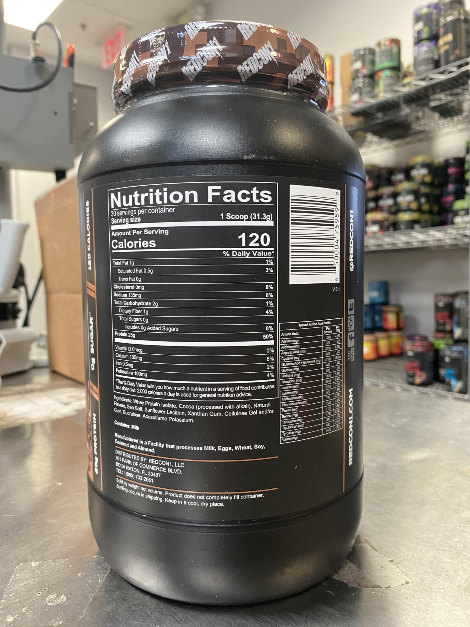 REDCON1 Isotope 100% Whey Isolate, Chocolate - Keto Friendly Whey Protein Powder - Low Carb + Zero Sugar Whey Protein Isolate - Keto Protein Powder (30 Servings)