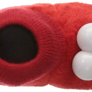 Sesame Street Kids Cookie Monster Puppet Slipper, Red, US 3-4 Unisex Toddler