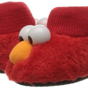 Sesame Street Kids Cookie Monster Puppet Slipper, Red, US 3-4 Unisex Toddler