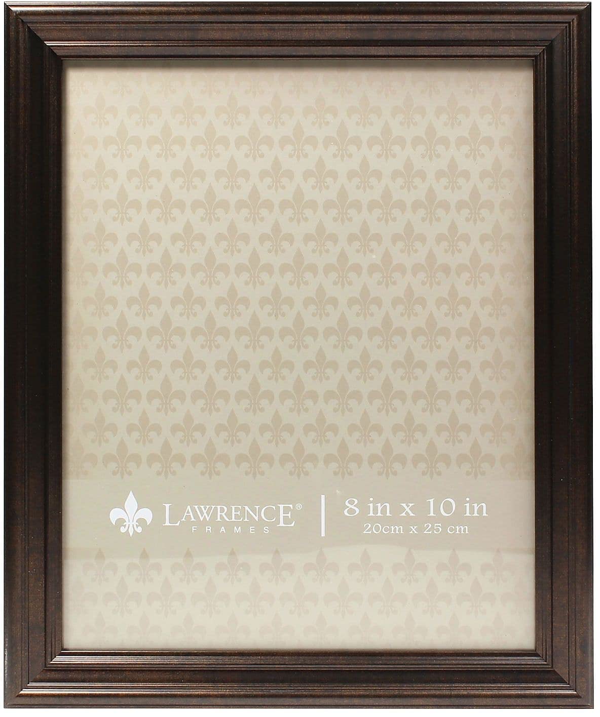 Lawrence Frames 535580 Bronze 8x10 Classic Detailed Oil Rubbed Picture Frame