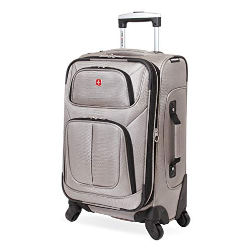 SwissGear Sion Softside Expandable Luggage, Pewter, Carry-On 21-Inch