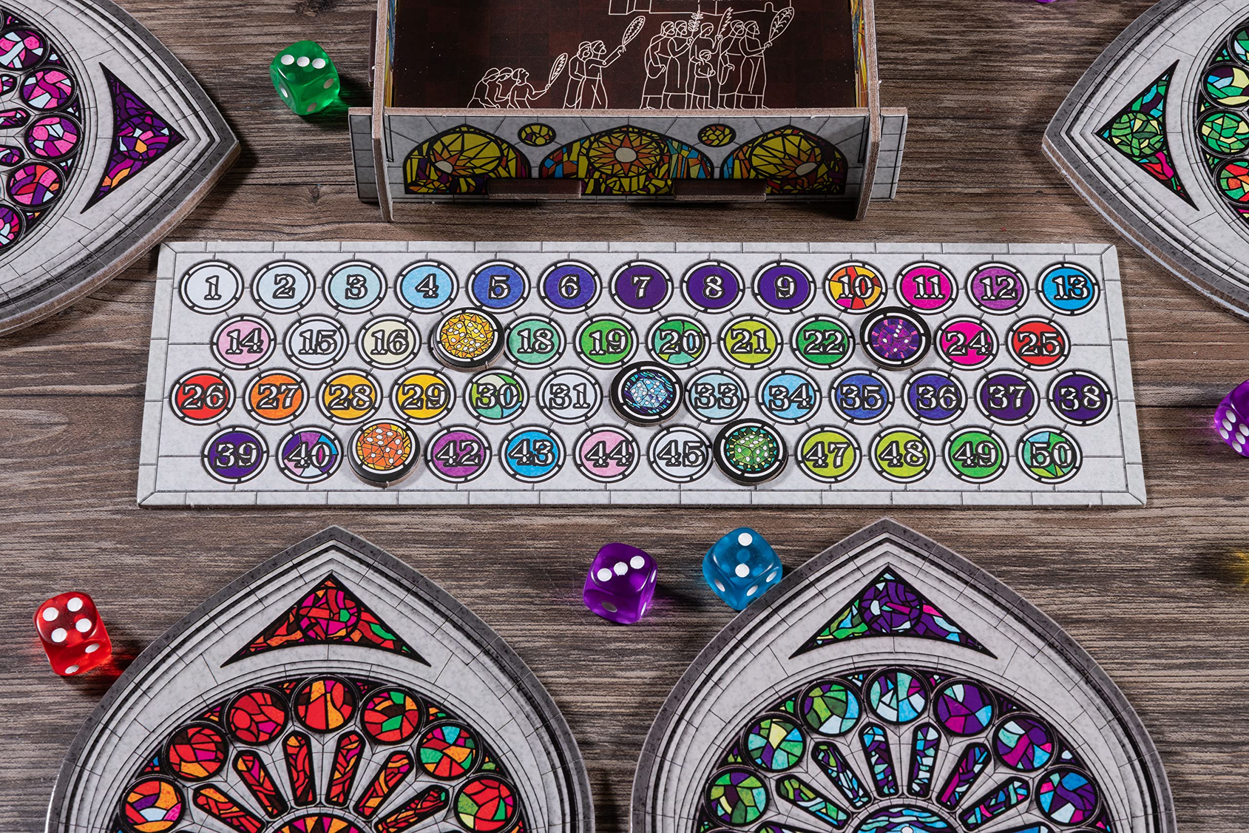 Sagrada Board Game | Family Game for Kids and Adults | Dice Drafting and Placement Strategy Game | Ages 10+ | 1 to 4 Players | by Floodgate Games