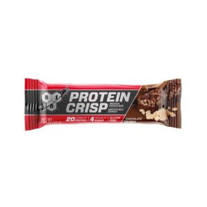 BSN Protein Crisp Bar, Protein Snack Bars, Crunch Bars with Whey Protein and Fiber, Gluten Free, Chocolate Crunch, 12 Count (Packaging May Vary)