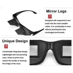 vinmax Bed Prism Spectacles Horizontal Mirror Lazy Readers Glasses 90 Degree Prism Glasses for Laying Down Reading and Watching TV - New Upgrade