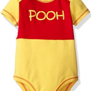 Disney Boys' Winnie the Pooh Bodysuit with Cap Set, Yellow, 3/6M