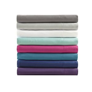 Comfort Spaces CS20-0116 Microfiber Set 14" Deep Pocket, Wrinkle Resistant All Around Elastic-Year-Round Cozy Bedding Sheet, Matching Pillow Cases, Twin, Aqua